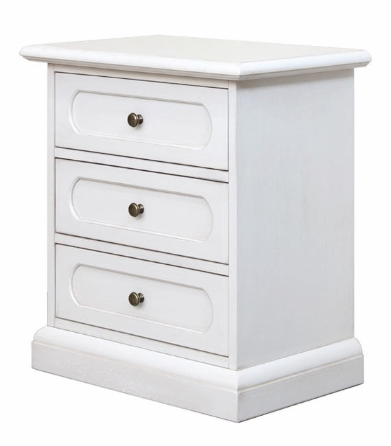 Dewie 53cm W Bedside Table, White