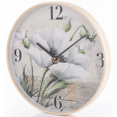 Alsiha Manufactured Wood Wall Clock