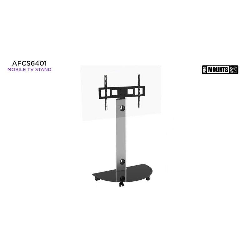 ProMounts Black Mobile TV Cart with Swivel Mount for 32"-72" Screens