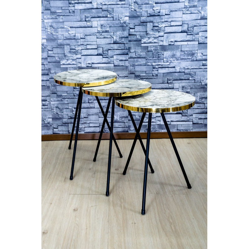 Joanna 14cm Console Table, White Marble
