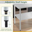 Table de préparation et de travail en acier inoxydable avec dosseret et tablette inférieure réglable pour cuisines commerciales Profeeshaw-1815334396