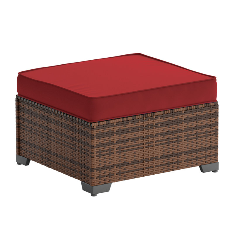 Repose-pieds 23,4 pouces (ensemble de 2), Rouge