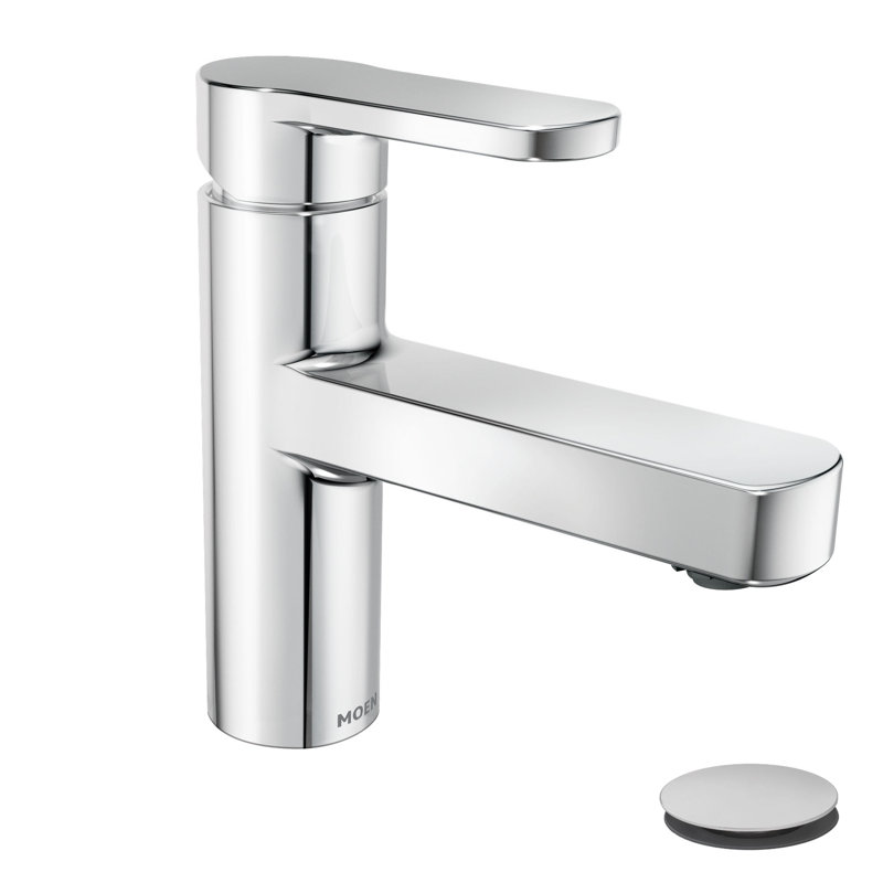 Laris Single Hole Bathroom Faucet with Drain Assembly, Chrome