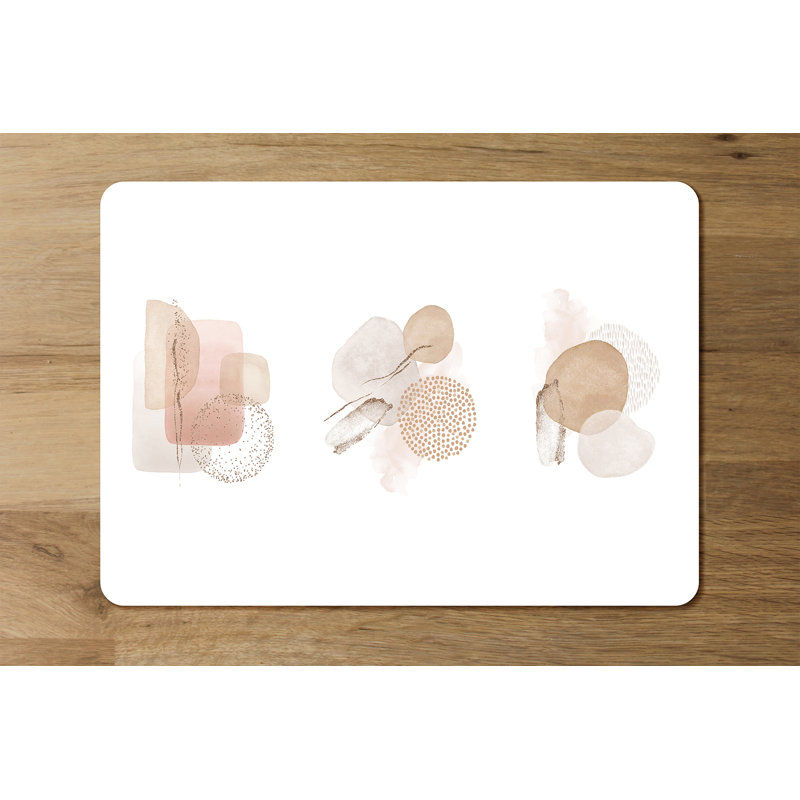 Dragi Wood Geometric Rectangle Placemat