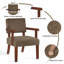 Ensemble de fauteuils d'appoint en chenille de 32,6 po de hauteur pour salon Soave Soave-2116328803