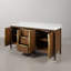 Meuble-lavabo double en marbre blanc Carrara de 72 po Klemenc
