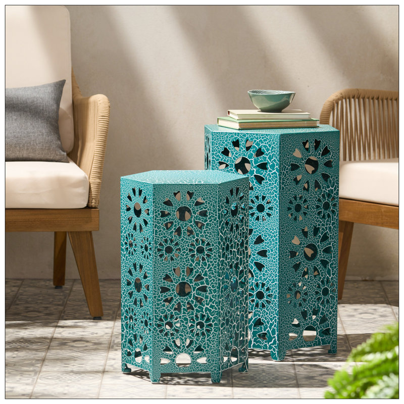 Table d'appoint ELiana, Sarcelle