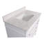 Meuble-lavabo simple 36 po avec armoire blanche et comptoir en marbre d'ingénierie Whitman-433511060-521133455