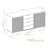 Contemporary Sliding Slat-Door Sideboard -Slate