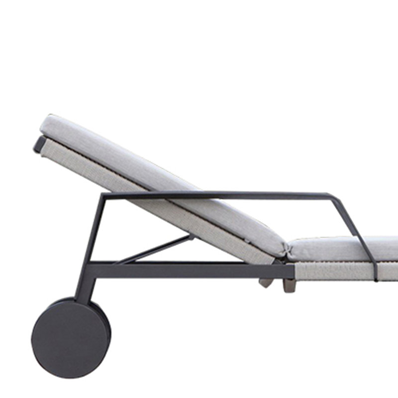 Chaise longue d'extérieur en alliage d'aluminium Luxe