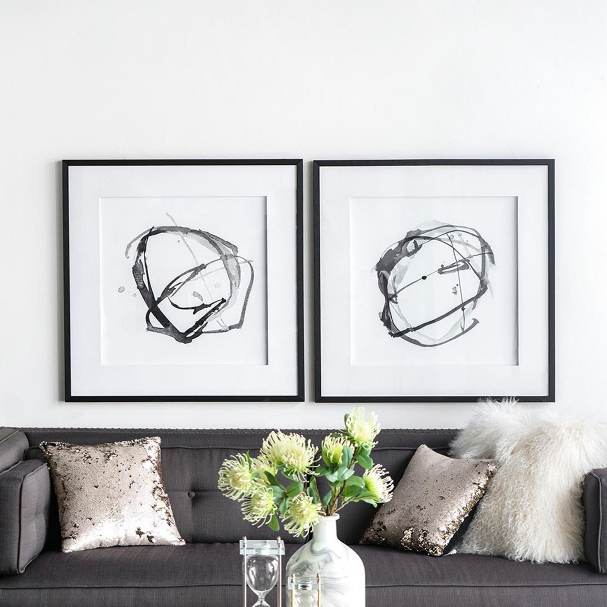 Rosecliff Heights Set of 2 Modern Abstract Wall Art | Wayfair