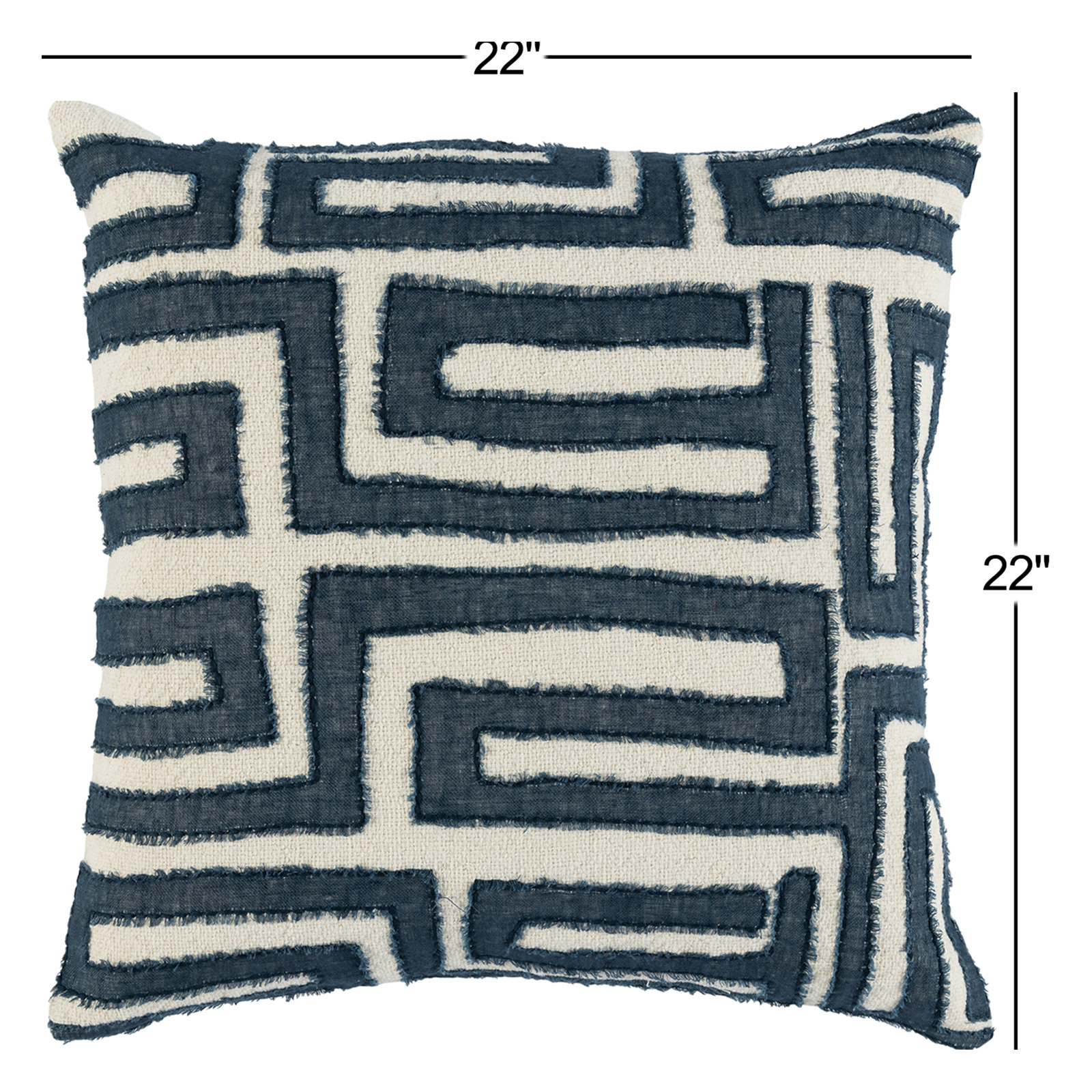 Beata Throw Pillow, Blue/Ivory