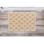 Tapis brun / ivoire géométrique en laine crocheté à la main-16363717