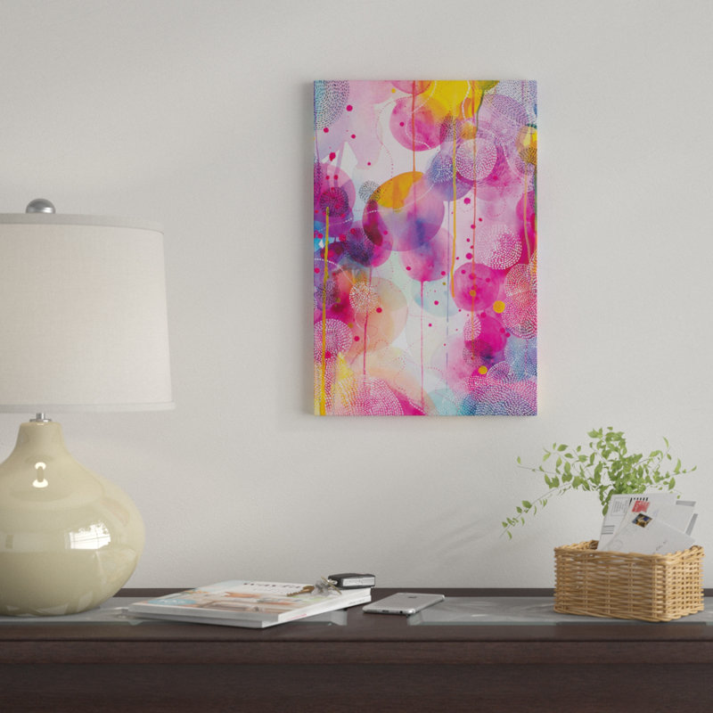 « notre danse colorée », reproduction d’impression sur toile, H 12 po x l 8 po x P 0,75 po, Toile tendue, Pas de tapis