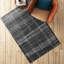 Tapis gris tissé à la machine Plaid-15274438