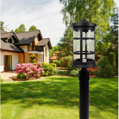 Artisan Cylinder Post Top Fixture with Clear Acrylic Lens