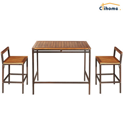 2 - Person Patio Dining Set with Rectangular Table