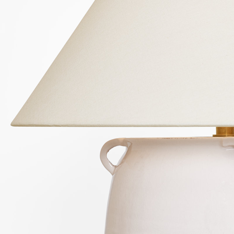 Fasano Table Lamp, Glossy White Crackle