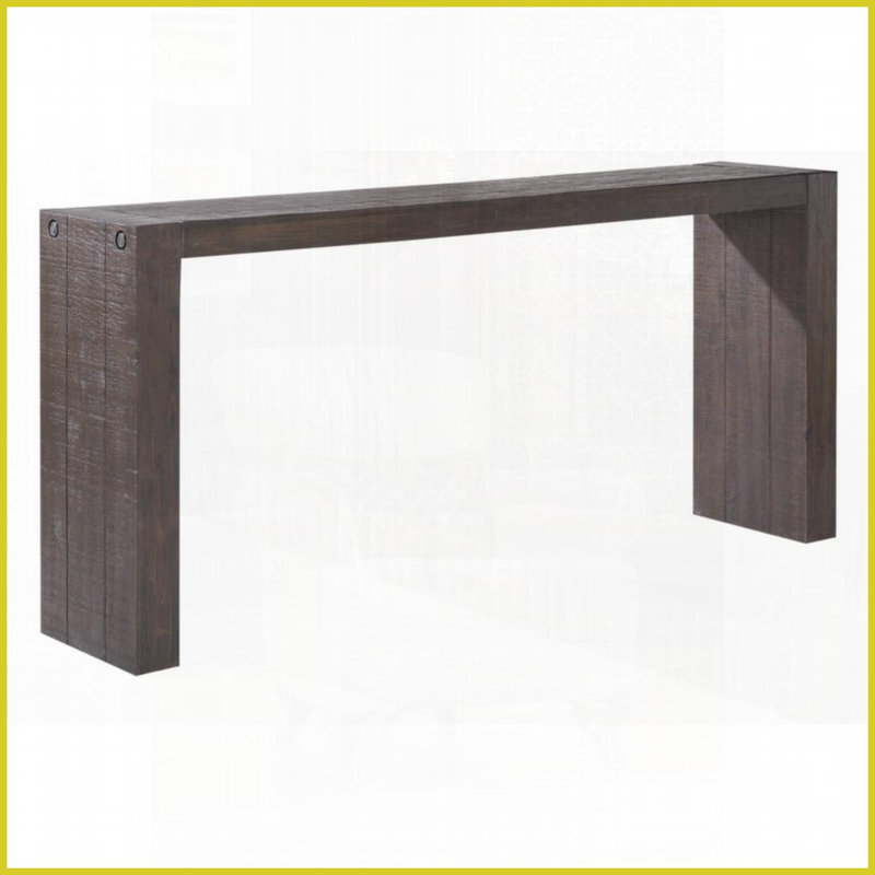 Table basse en bois massif finie à la main avec bords arrondis - Multifonctionnelle peu encombrante pour les petits espaces