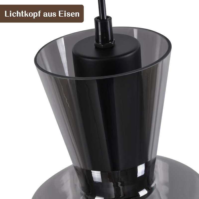3 - Light Matte Black Cylinder Pendant