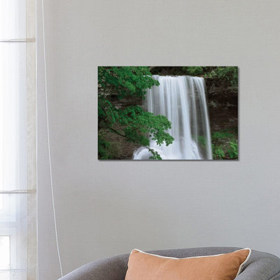 Cascading Waterfall In Jefferson National Forest, Virginia by Tim Fitzharris - Wrapped Canvas Print