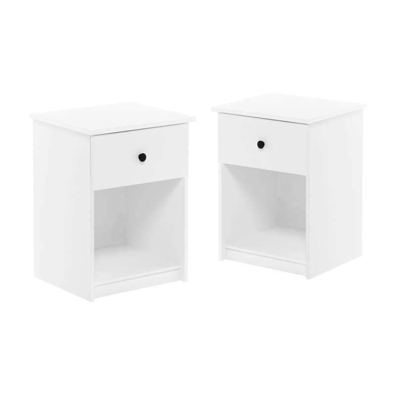 Gillian 45.2 cm W Bedside Table, White