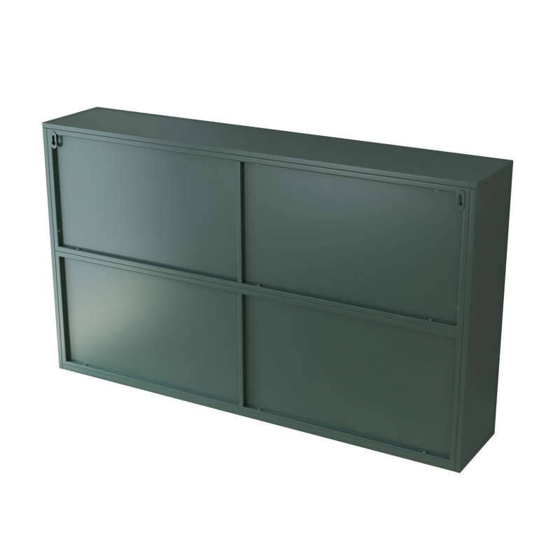 Armoire murale en verre 47,25 po à quatre portes, murale, adaptée