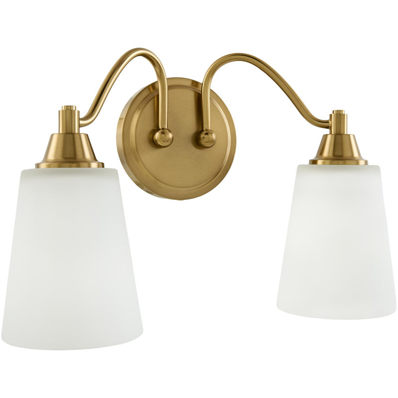 Yueva Wall Sconce, White, Gold, 2