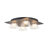 4-Light Iridescent Glass Dimmable LED Square Flush Mount