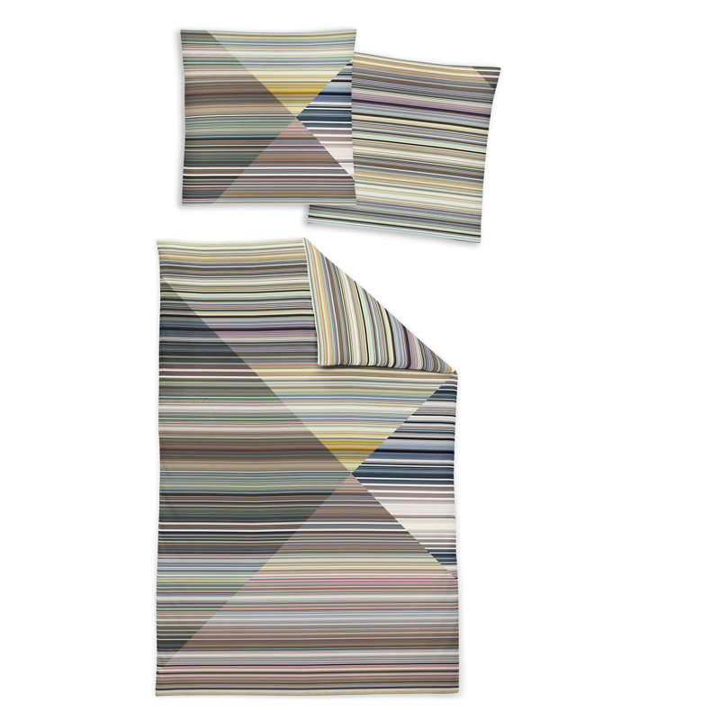 Cotton Reversible Modern Contemporary Duvet Cover Set, Marine, 220 x 240cm Duvet Cover + 2 Pillowcases (80 x 80)