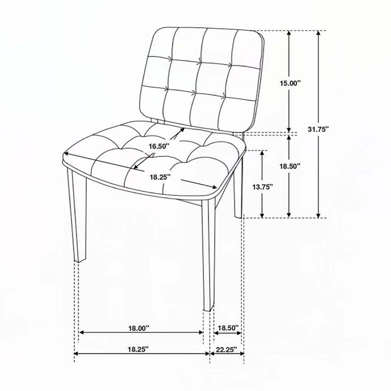 Tufted Leatherette Upholstered Dining Chairs