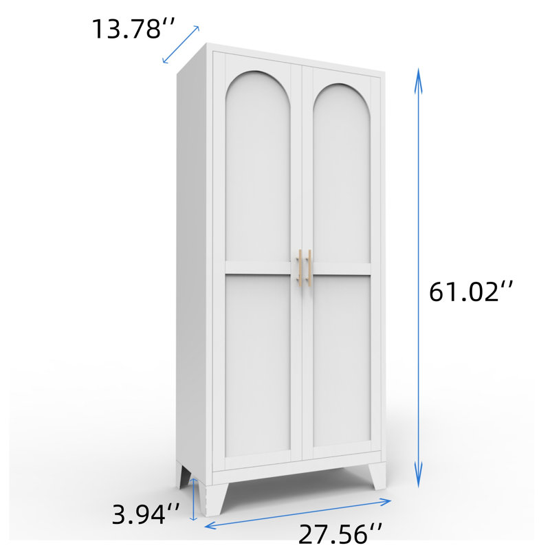 Metal Storage Cabinets With Doors And Adjustable Shelves For Bedrooms And Living Rooms, Black