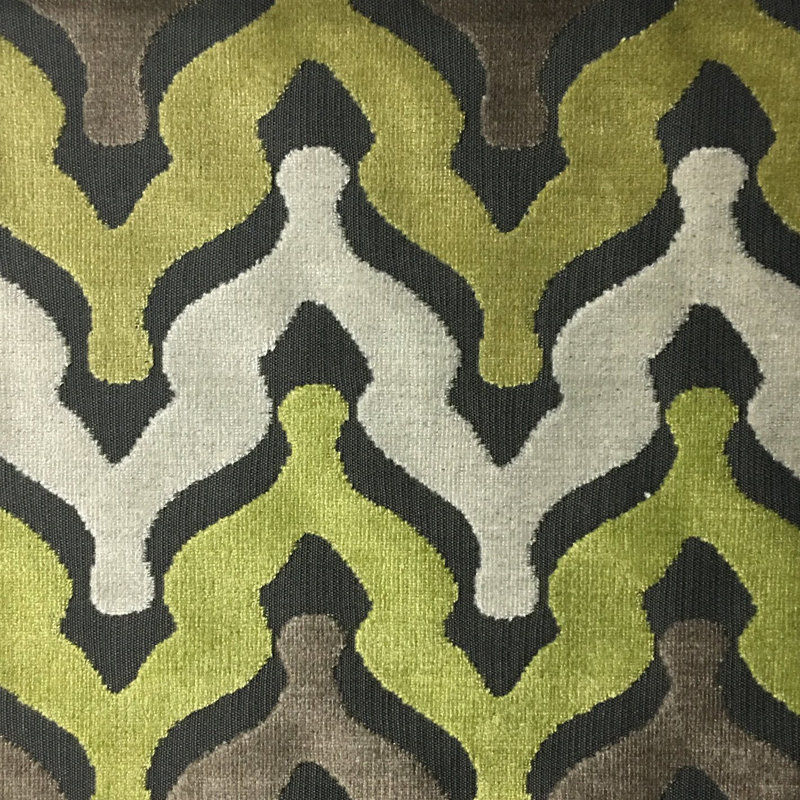 Monroe-Leicester Cut Velvet Upholstery Fabric, Grass