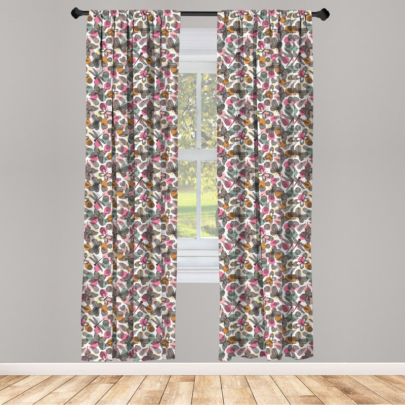 Rideaux 4 panneaux East Urban Home, L 56 po x L 63 po