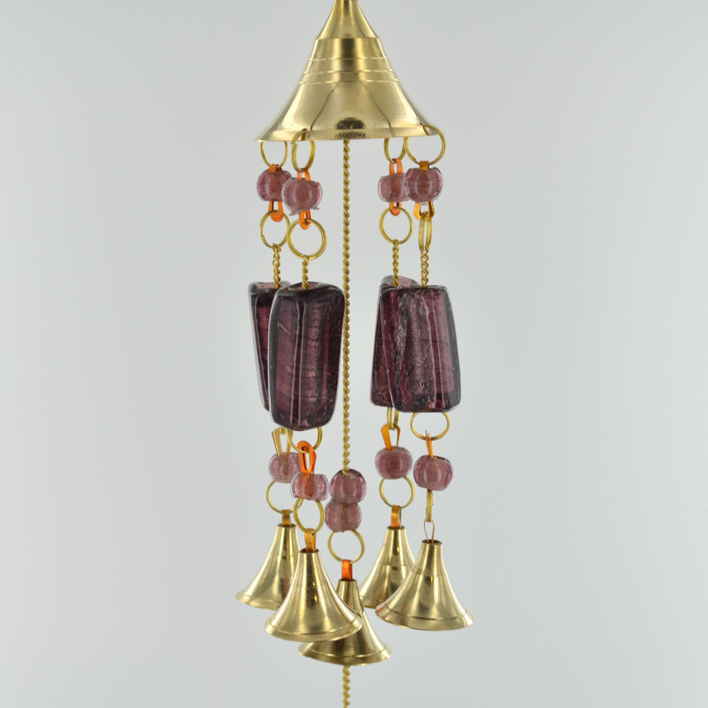 Mitzel Weather Resistant Religious & Spiritual Wind Chime, Purple/Gold