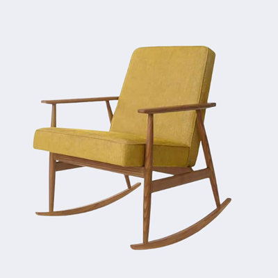 Nordic Solid Wood Rocking Chair Single Modern Rocking Chair by ChairVogue