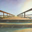 Passerelle - Hygge Beach, reproduction encadrée mat pour décoration intérieure