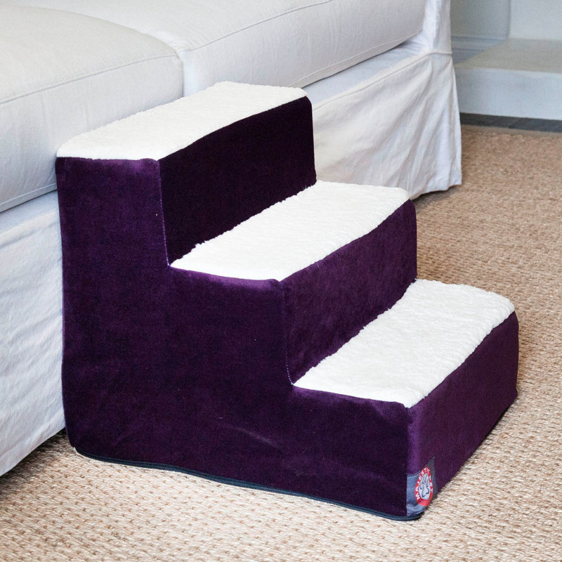 Escalier pour animal 3 marches Villa, Aubergine
