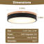 Luminaire de plafond encastré à DEL en bois Modern Modern Design