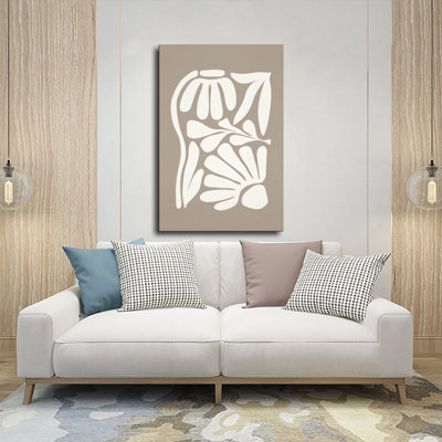 Tableau sur toile abstrait botanique (2) - Décoration murale vintage - Décoration intérieure