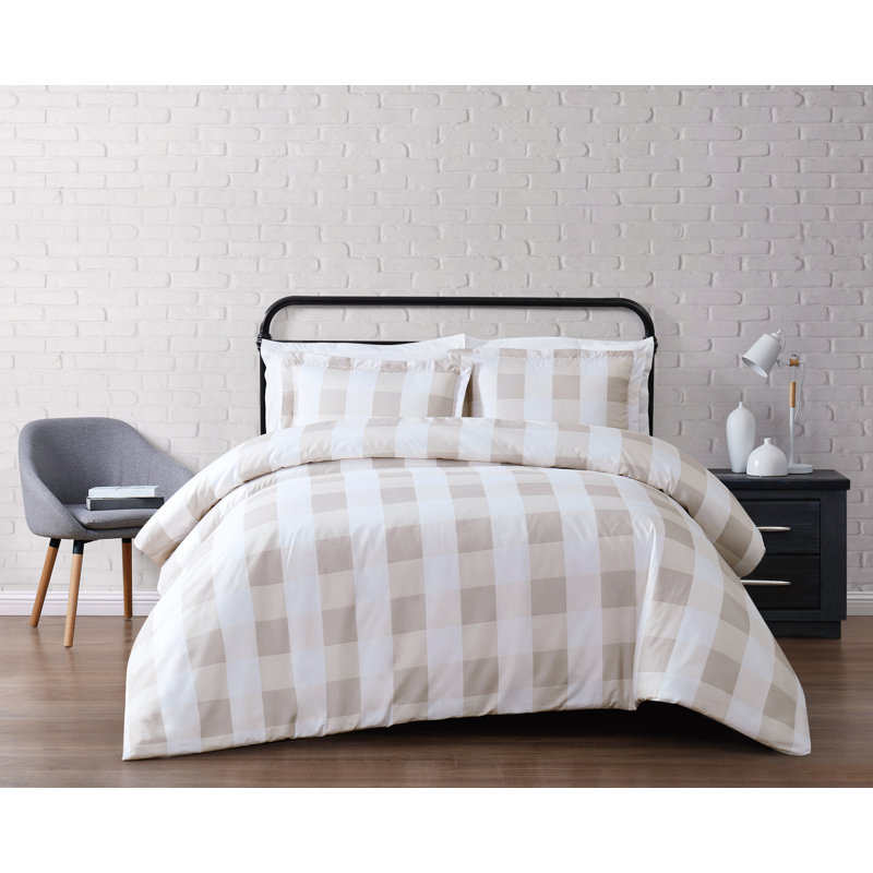 Ensemble de housse de couette en microfibre Buffalo, Housse de couette très grand + 2 taies décoratives, Kaki
