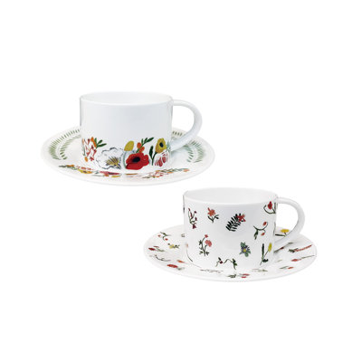Language Of Flowers Bone China Cappuccino Cup