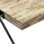 Table basse rectangulaire en bois de manguier massif et en fer 27,5 po avec pieds en forme de V