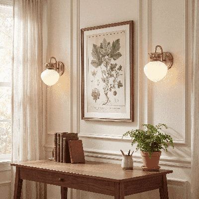 Melbourne 1-Light Wall Sconce in Noble Brass