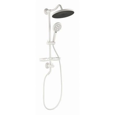 Système de douche ShowerSpas, avec pomme de douche à effet pluie de 10 po, douche à main à 4 fonctions, barre coulissante réglable et porte-savon