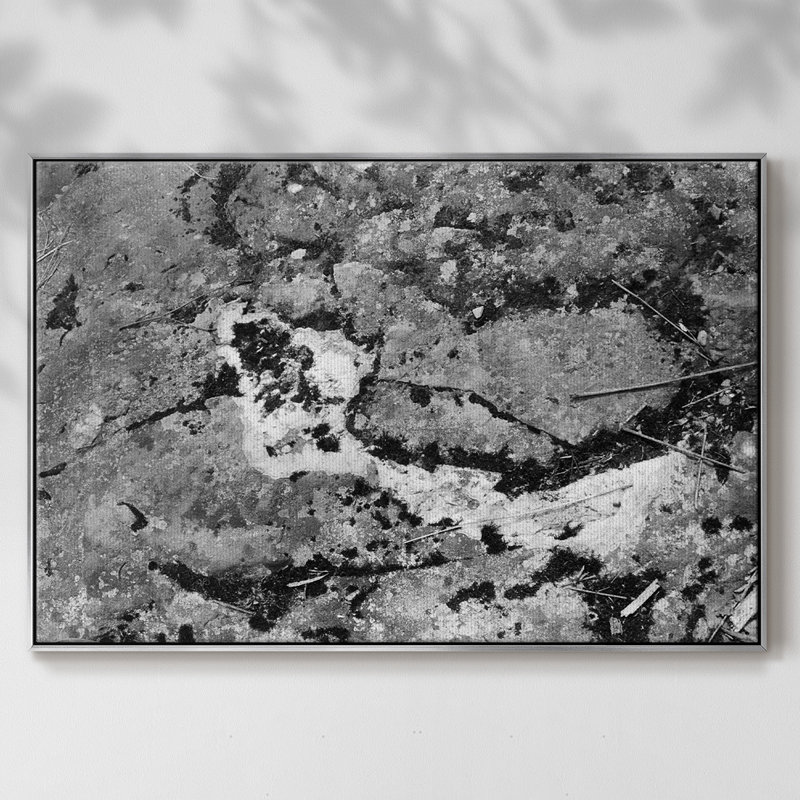 Found Textures Xiv, reproduction d'art sur toile, H 25 po x l 37 po x P 2 po, Toile argentée avec cadre flottant