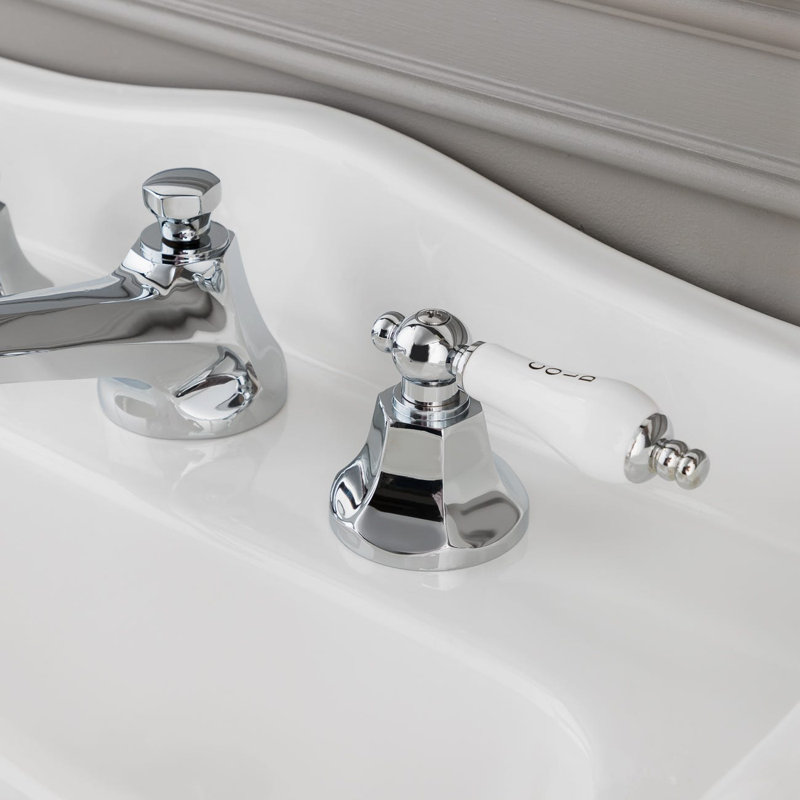 Widespread 2-handle Bathroom Faucet, Polished Nickel