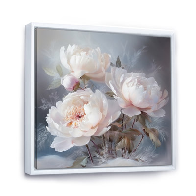 Impression sur toile Chic pivoines - charme des pivoines