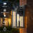 2 Pack 1-Light Outdoor Wall Light with Matte Black Finish and Clear Glass (Set of 2)