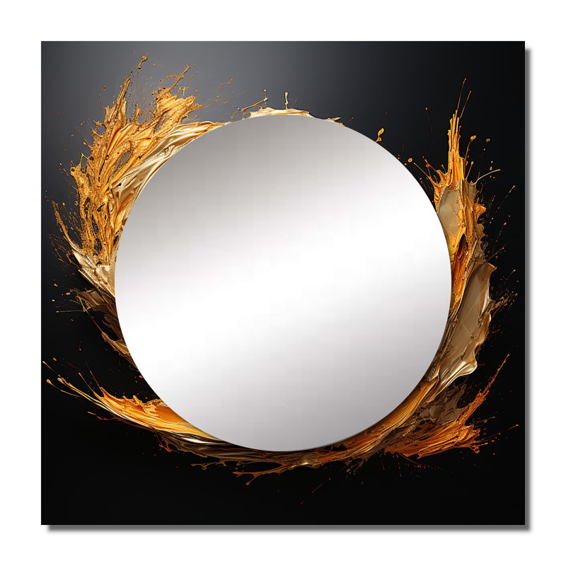 Luigia - Abstract Spirals Large Square Mirror For Wall Art Decor, 23" x 23"